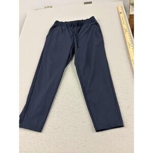 T By Talbots Pants Womens M Petite Navy Blue Ankle Jogger Elastic Waist Pockets